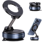 Magnetic Phone Holder for Car, Strong Suction Cup Mount, MagSafe Compatible,360°Rotation