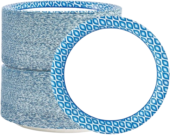 8.375" Paper Plates, 300 Count, Soak & Cut-Proof, Printed, Party & Everyday Use