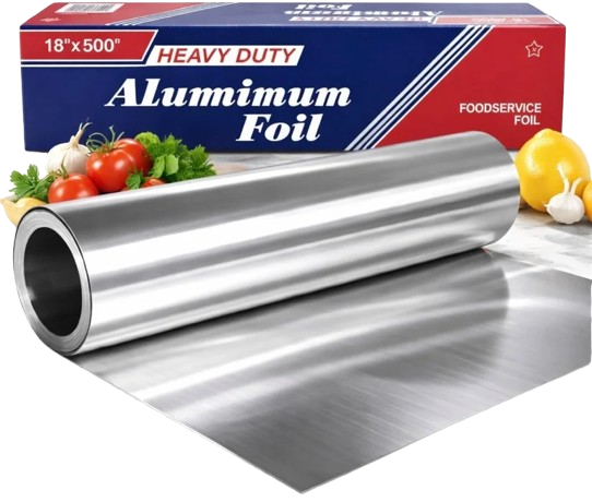 18" x 500' Aluminum Foil Roll, Heavy-Duty, Commercial Grade, Cooking & Storage