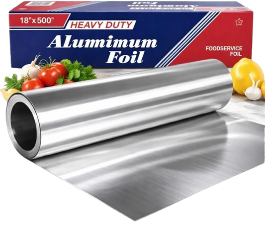 18" x 500' Aluminum Foil Roll, Heavy-Duty, Commercial Grade, Cooking & Storage
